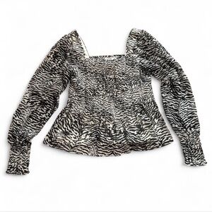 Nine West Zebra Print Blouse